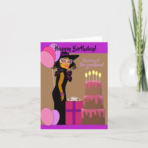 Beautiful African American Daughter Birthday Card