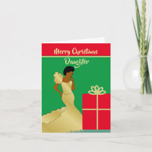 Beautiful African American Daughter Christmas Card