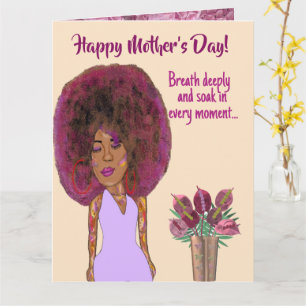 Beautiful African American Floral Mother's Day Card