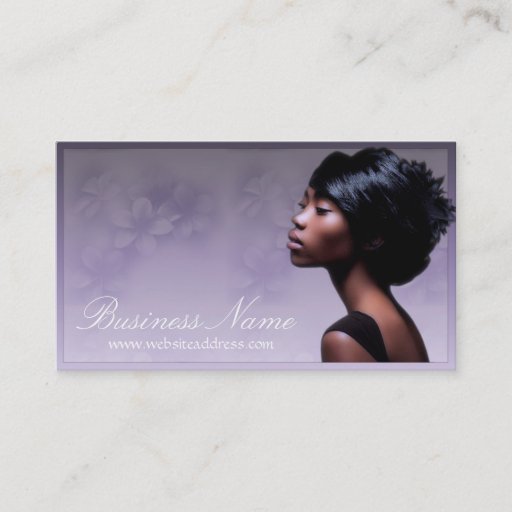 Customizable Beautiful African American Woman 2 Business Cards