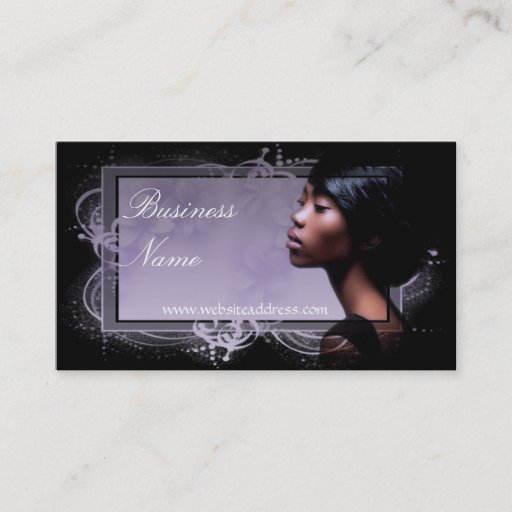 Customizable Beautiful African American Woman Business Cards