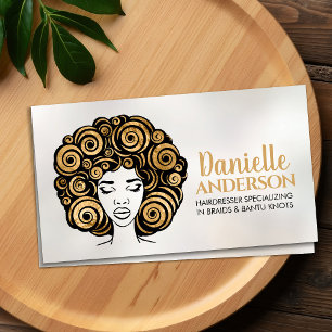 Beautiful African American Woman Silhouette Business Card