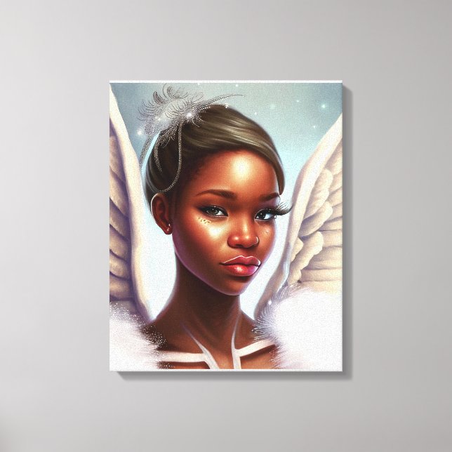 Beautiful African Angel  Canvas Print (Front)