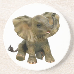 Beautiful African Baby Elephant Sandstone Coaster