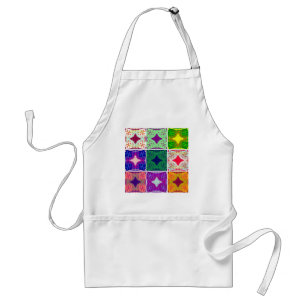 Beautiful African Checkered Art Print Adult Apron