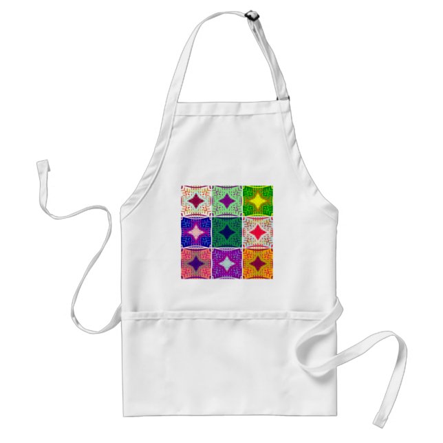 Beautiful African Checkered Art Print Adult Apron (Front)