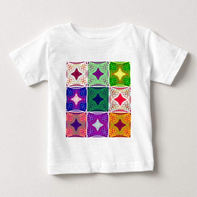 Beautiful African Checkered Art Print Baby T-Shirt (Front)