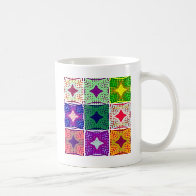 Beautiful African Checkered Art Print Coffee Mug (Right)