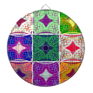Beautiful African Checkered Art Print Dartboard