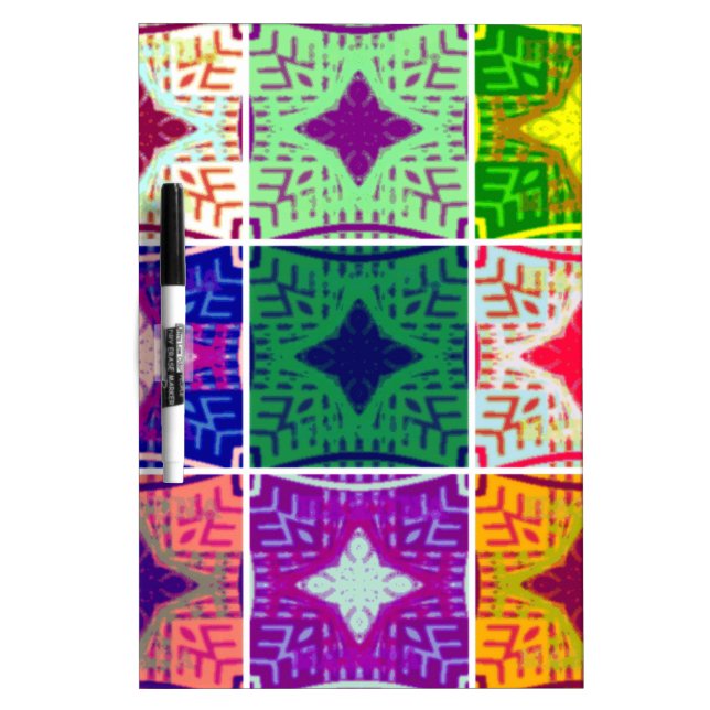 Beautiful African Checkered Art Print Dry-Erase Board (Front)
