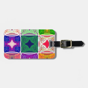 Beautiful African Checkered Art Print Luggage Tag