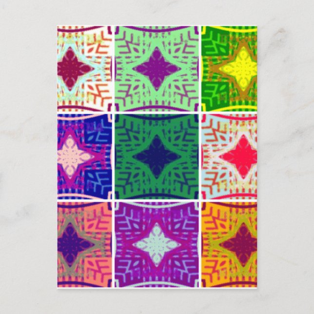 Beautiful African Checkered Art Print Postcard (Front)