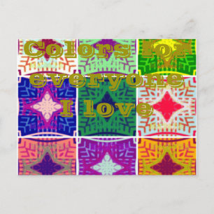 Beautiful African Checkered Art Print Postcard