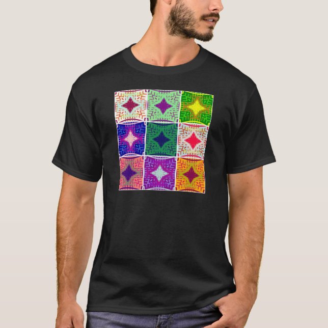 Beautiful African Checkered Art Print T-Shirt (Front)