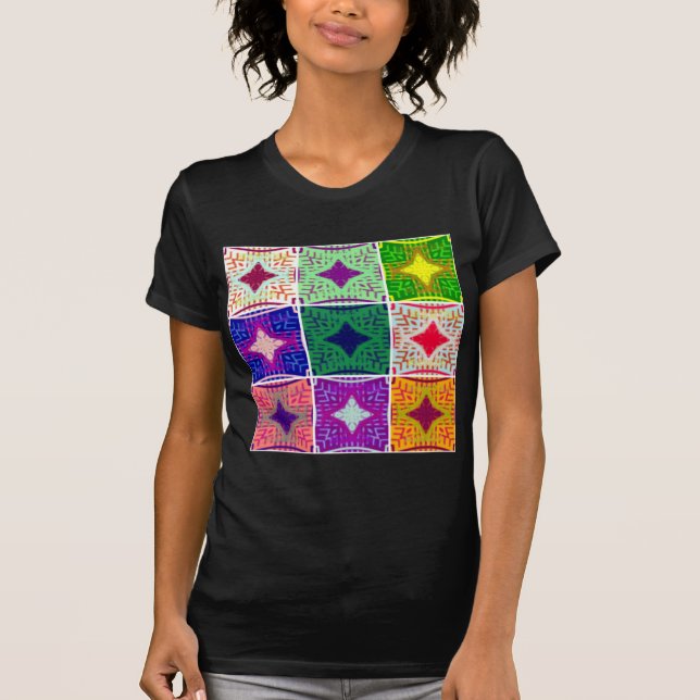 Beautiful African Checkered Art Print T-Shirt (Front)