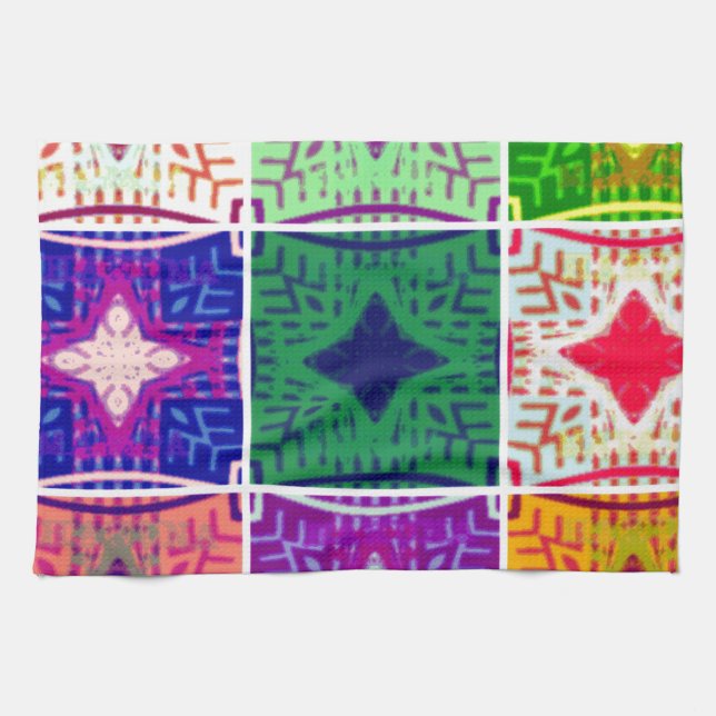 Beautiful African Checkered Art Print Towel (Horizontal)