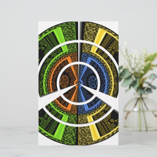 Beautiful African colorful Circular Illustrations  (Standing Front)