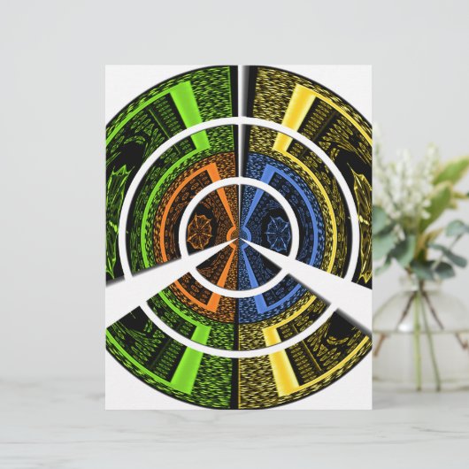 Beautiful African colorful Circular Illustrations  (Standing Front)