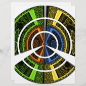 Beautiful African colorful Circular Illustrations  (Front/Back)