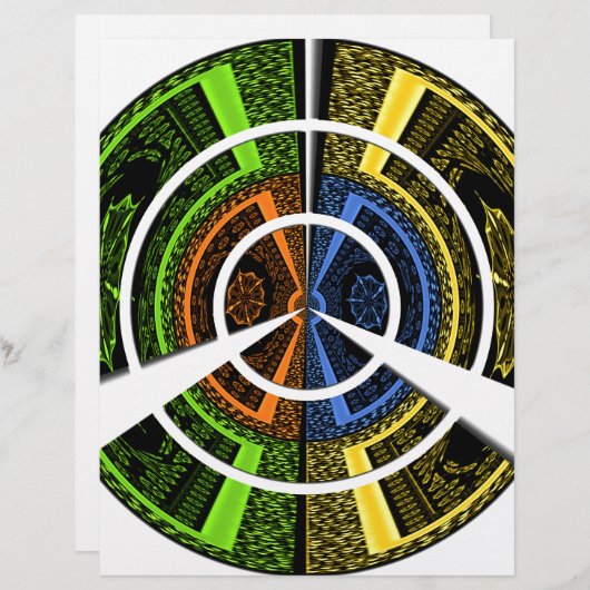 Beautiful African colorful Circular Illustrations  (Front/Back)