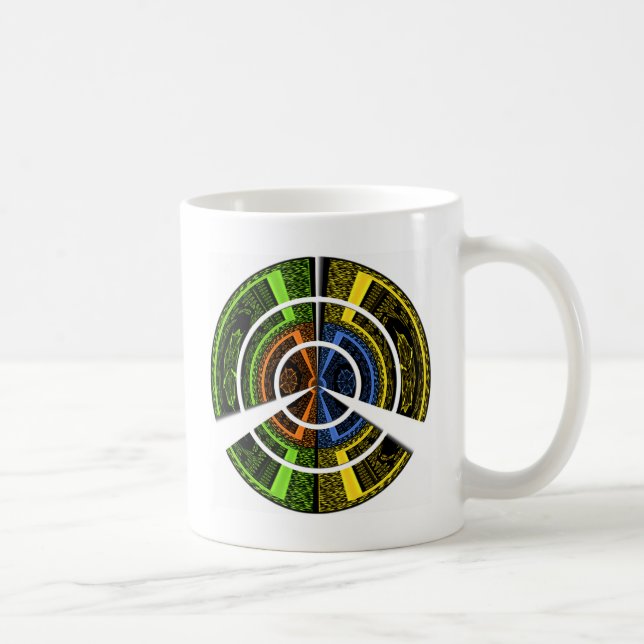 Beautiful African colorful Circular Illustrations  Coffee Mug (Right)