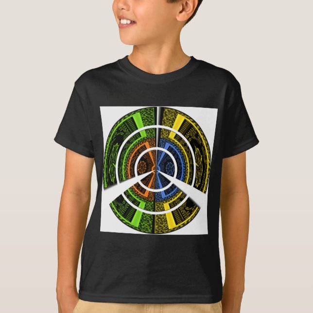 Beautiful African colorful Circular Illustrations  T-Shirt (Front)
