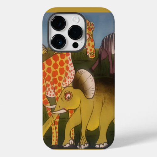 Beautiful African Elephant Giraffe animal safari  Case_Mate iPhone 14 Pro Case