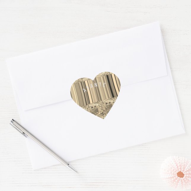 Beautiful African Gratitude design Heart Sticker (Envelope)