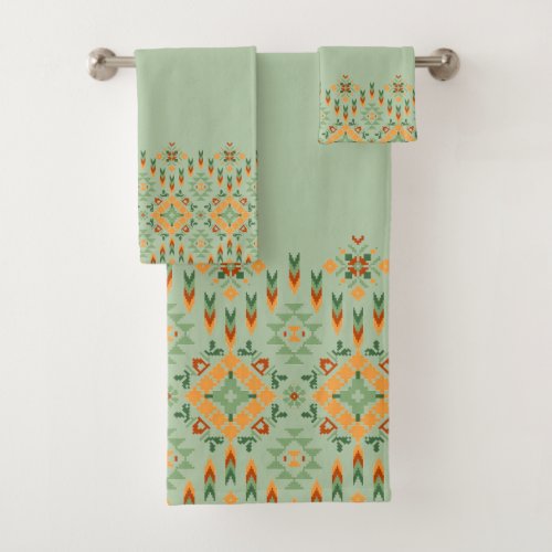 Beautiful African Knitted Pattern Bath Towel Set