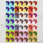 Beautiful African Map Checkered Pap art ethnic  (Front)