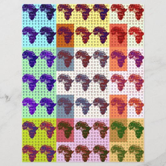 Beautiful African Map Checkered Pap art ethnic (Front)