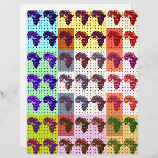 Beautiful African Map Checkered Pap art ethnic  (Front/Back)