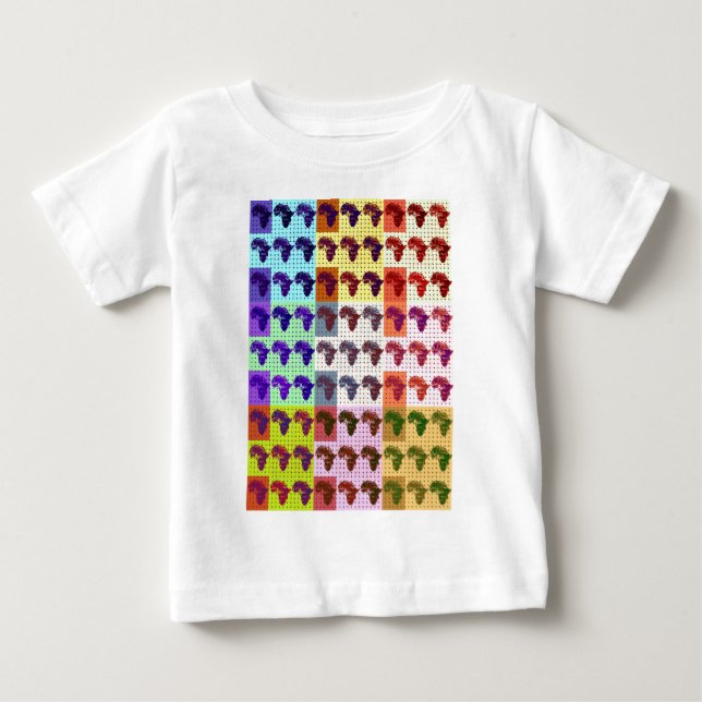 Beautiful African Map Checkered Pap art ethnic  Baby T-Shirt (Front)