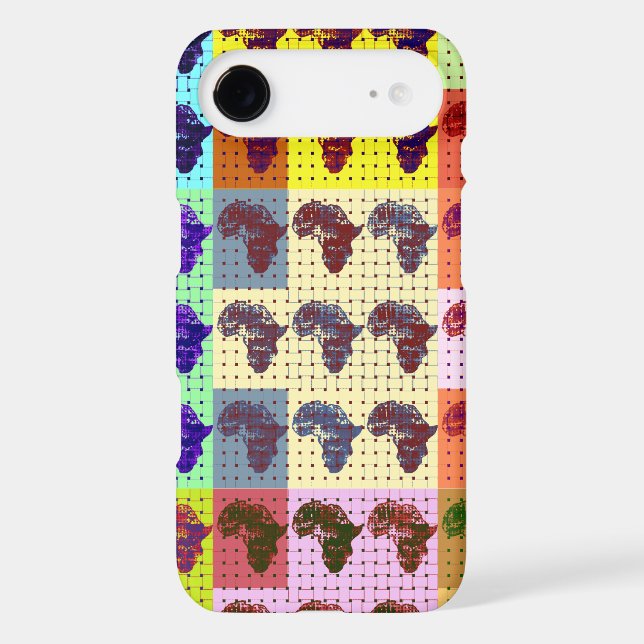 Beautiful African Map Checkered Pap art ethnic  Case-Mate iPhone Case (Back)