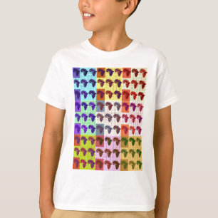 Beautiful African Map Checkered Pap art ethnic T-Shirt