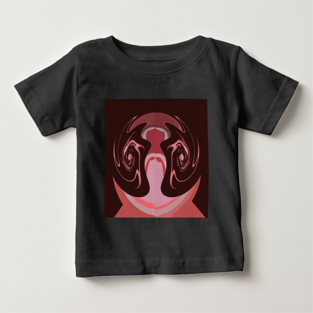 Beautiful African Maroon Motif Print Design Baby T-Shirt (Front)
