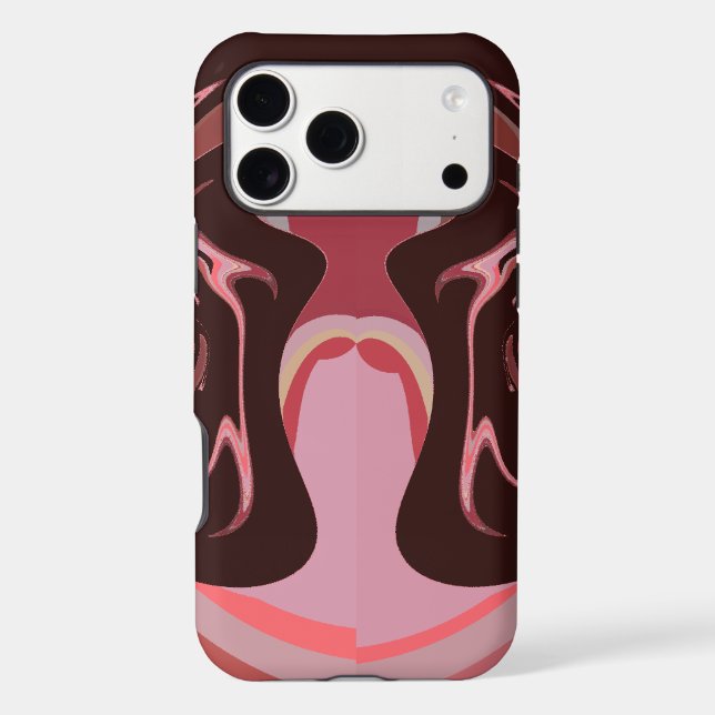Beautiful African Maroon Motif Print Design Case-Mate iPhone Case (Back)