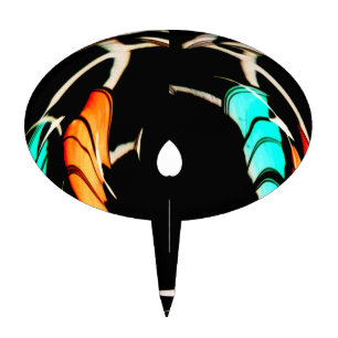 Beautiful African Motif Art Print Cake Topper