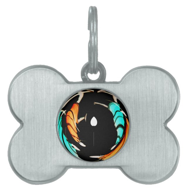 Beautiful African Motif Art Print Pet Name Tag (Front)