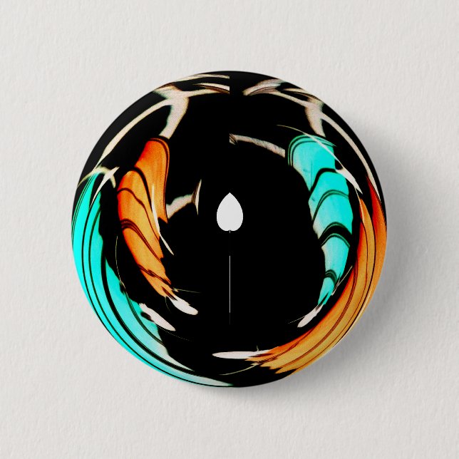 Beautiful African Motif Art Print Pinback Button (Front)
