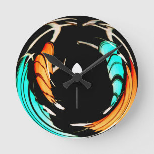 Beautiful African Motif Art Print Round Clock