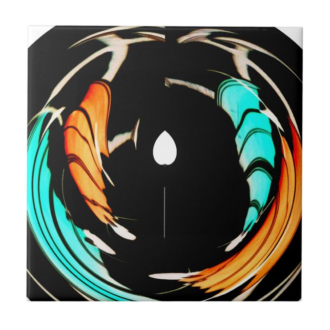 Beautiful African Motif Art Print Tile (Front)