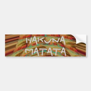 Beautiful African Traditional Golden Brown Motif Bumper Sticker
