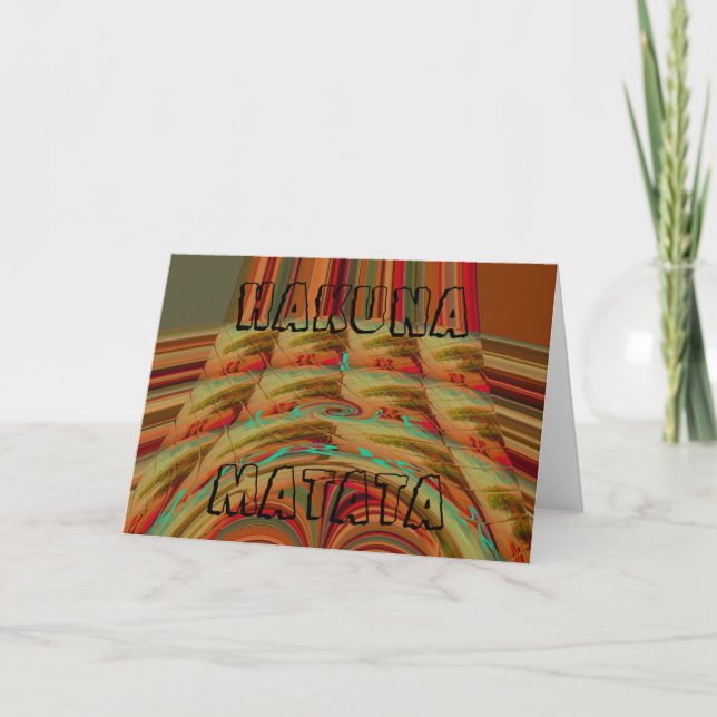 Beautiful African Traditional Golden Brown Motif  Card (Front)