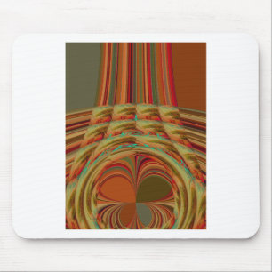 Beautiful African Traditional Golden Brown Motif Mouse Pad