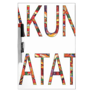 Beautiful African Vintage Colors Hakuna Matata Art Dry Erase Board