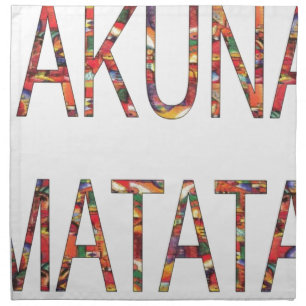 Beautiful African Vintage Colors Hakuna Matata Art Napkin