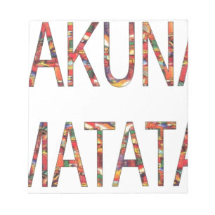 Beautiful African Vintage Colors Hakuna Matata Art Notepad