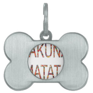 Beautiful African Vintage Colors Hakuna Matata Art Pet Tag