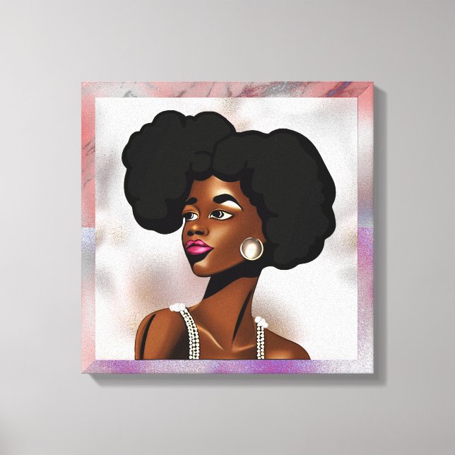 Beautiful African Woman Canvas Print (Front)
